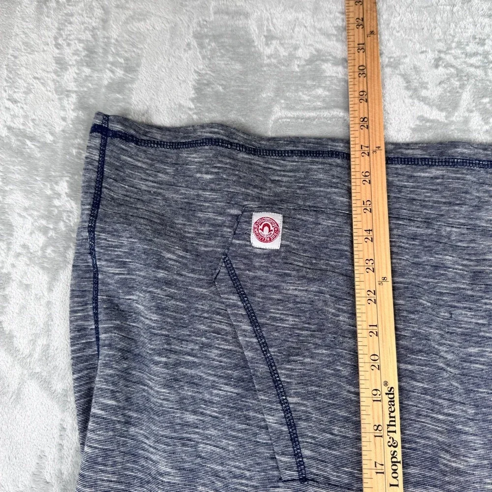 True Religion Hooded‎ Henley Sweatshirt Men's XL Blue Long Sleeve Pullover Logo